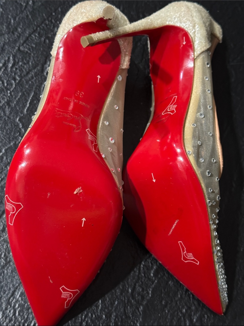 Christian Louboutin Follies Strass 100 pumps - Picture 11 of 17